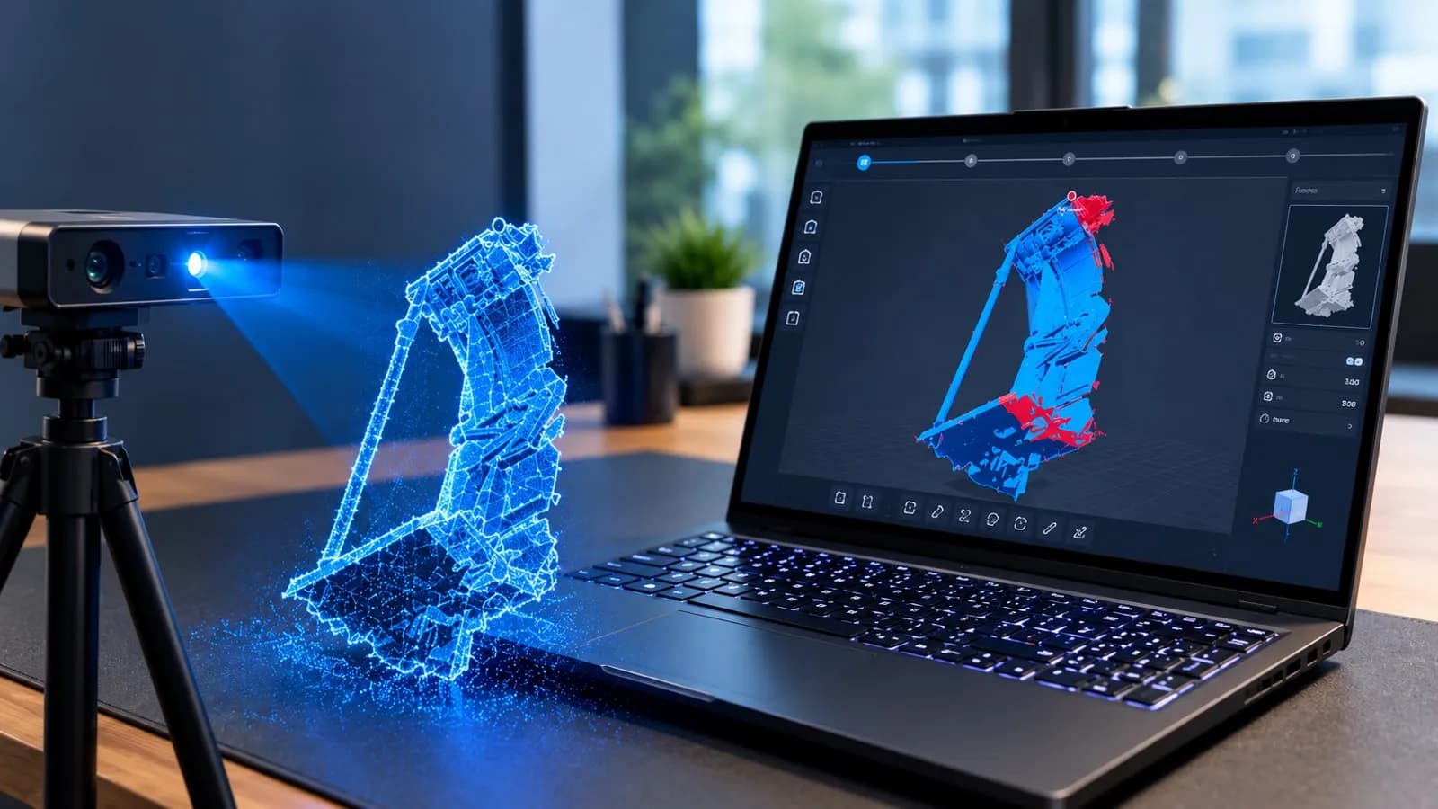 3D scanner capturing part geometry