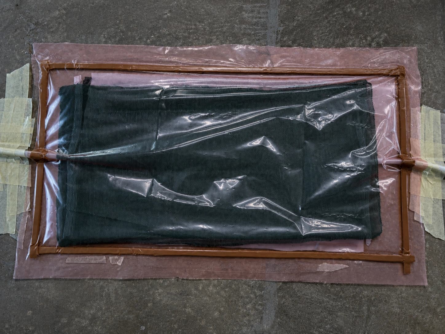 Vacuum-bagged composite panel