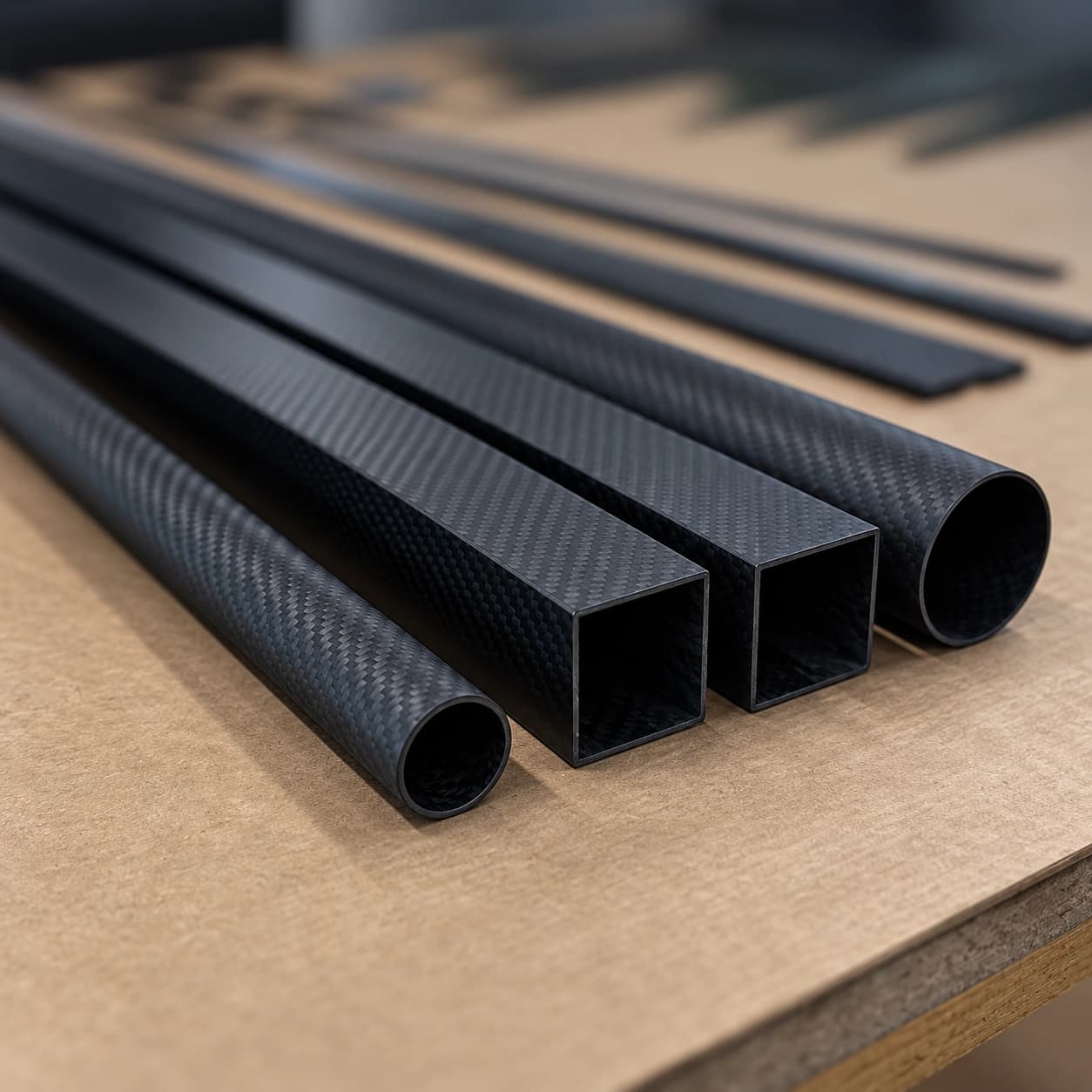 Carbon fiber tubes and profiles
