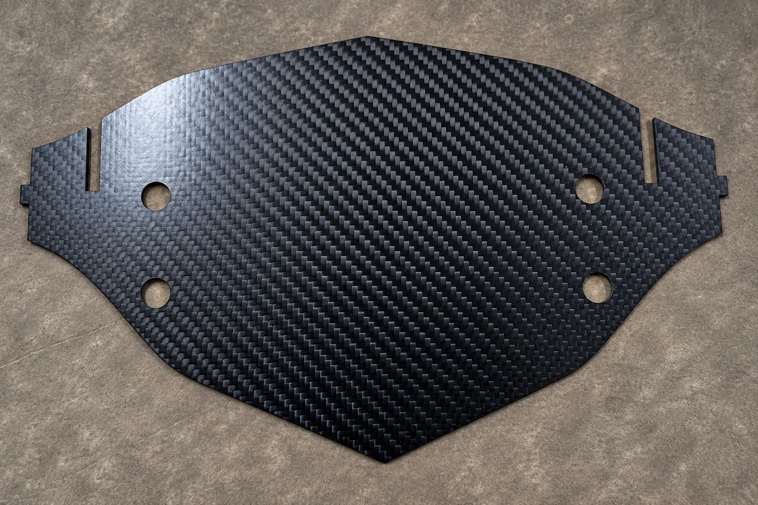 Finished carbon fiber surface
